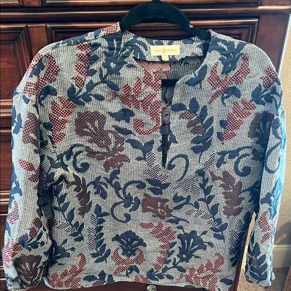 Tory Burch Floral Tunic Top - Picture 1 of 5